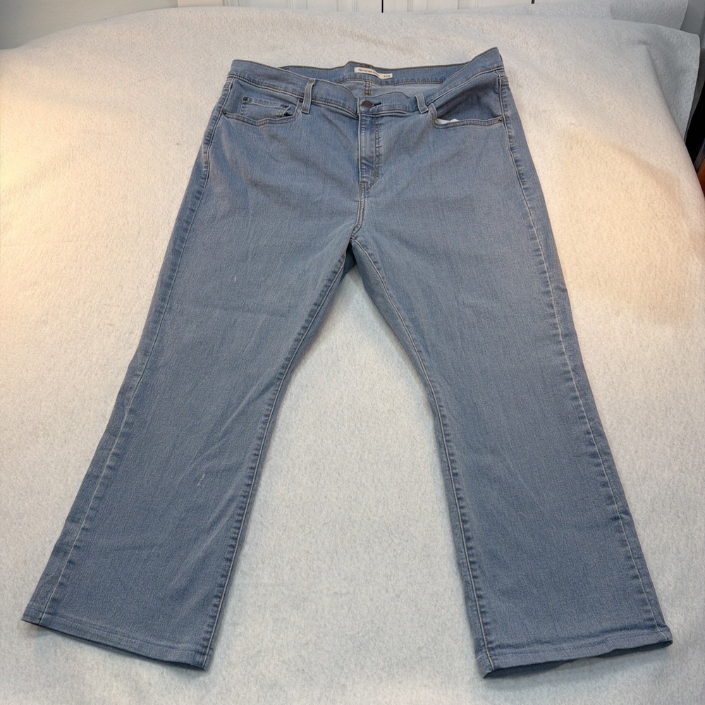 Women's Levis 725 High Rise Bootcut Stretch Light Wash Blue Jeans Size 20 W‎